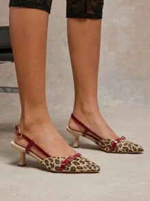 SHUZIA 女士优雅尖头踝带细高跟鞋，适合婚礼派对