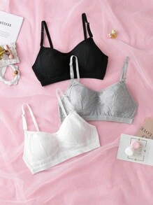 Set de 3 prendas íntimas cómodas y minimalistas para adolescentes