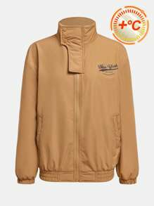 SHEIN Ropa informal de estilo casual para niñas en otoño - Chaqueta de forro polar cómoda para chicas adolescentes, apropiada para uso diario, actividades al aire libre y fotografía en la calle de la ciudad - Marrón Mocha - Ver 2
