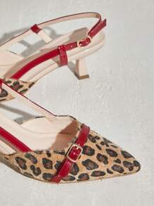 SHUZIA 女士优雅尖头踝带细高跟鞋，适合婚礼派对