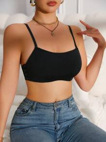 Sujetador con aros de estilo bandeau con copa moldeada de comodidad suave