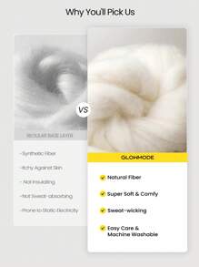 GLOWMODE Merino Wool TENCEL™ Slim Long-Sleeve Everyday Tee - Black - View 5