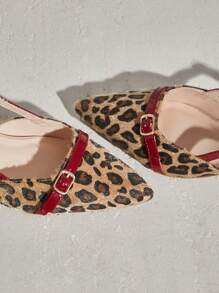 SHUZIA 女士优雅尖头踝带细高跟鞋，适合婚礼派对