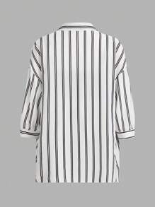 SHEIN Essnce 女式 3 件套休闲轻便运动背心、紧身短裤和衬衫，性感时尚，适合户外、骑行、网球、旅行 - 彩色 - 查看 2