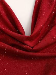 SHEIN Sweetro Áo ba lỗ không tay đơn giản hở lưng tối giản dành cho nữ, trang phục thường ngày - Đỏ - Xem 3