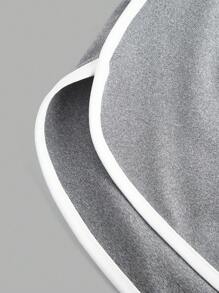 SHEIN EZwear 3 件大码休闲撞色饰边设计短裤 - 彩色 - 查看 12