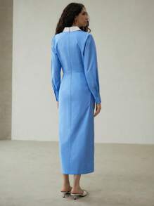 MOTF PREMIUM VÁY XẾP NẾP TRANG TRÍ KIM LOẠI - Xanh và trắng - Xem 5