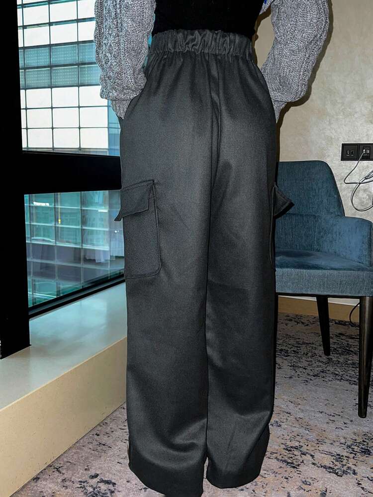Women's Cargo Pleated Loose Long Pants