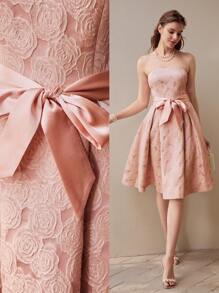 MOTF PREMIUM VESTIDO DE FIESTA TUBO DE JACQUARD FLORAL