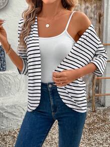 EMERY ROSE Spring Clothes Women Casual Daily Wear Minimalist Fashion Jacket In Fall/Winter - Black - View 5