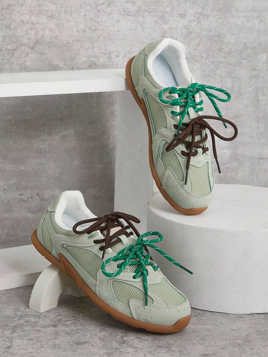 SHUZIA 女式复古时尚休闲轻便运动鞋 - 薄荷綠 - 查看 1