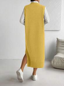 Chiquease Vestido largo de punto polivalente y versátil para mujer