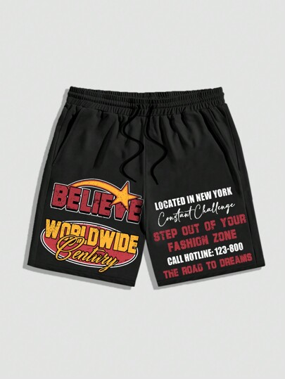 Street Life Shorts décontractés imprimés pour hommes, minimalistes et pour le port quotidien