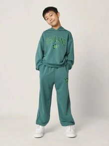 SUMWON 奥克兰之星运动服套装超大连帽衫慢跑裤运动休闲两件套服装节日装