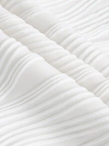 Manfinity Homme 2pcs Men Crew Neck Short Sleeve Pocket Texture Simple T-Shirt & Pants Suit - Navy Blue - View 3