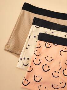 SHEIN 3pcs/Pack Young Boy Cartoon Pattern Elastic Waist Comfy Boxer Briefs - Multicolor - View 4