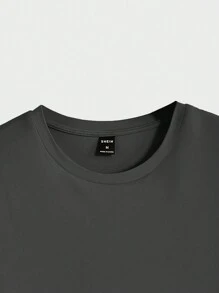 AKNOTIC 男士夏季3入組純色針織休閒短袖T恤，圓領款式 - 藍色 - 查看 3