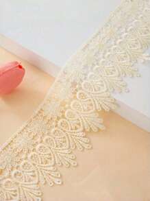 8.5 厘米宽钩针刺绣花边（1/15 码长）– DIY 工艺花边，适用于服装、家居装饰、枕头、桌布、窗帘、床裙、派对装饰、女士连衣裙、裙子和内衣 – 用于缝纫和点缀的柔软装饰花边