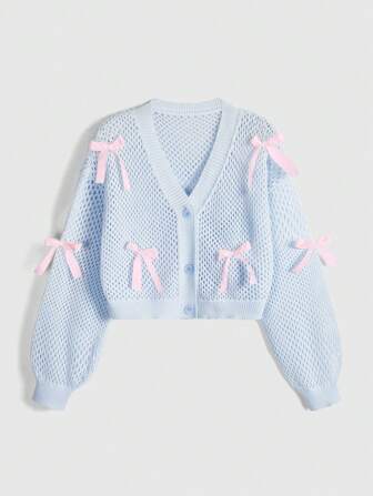 Kawaii Plus Size Cute & Sweet Thin Lightweight Casual Cardigan, Stylish For Everyday Wear