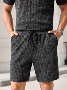 Manfinity VCAY 2 pezzi/set, completo casual da uomo con maniche a raglan e maniche corte, adatto per l'estate