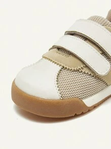 Cozy Pixies 4-Season Toddler Fashion Vintage Style Soft Bottom Lightweight Breathable Mesh Casual Sports Shoes - Apricot - View 4