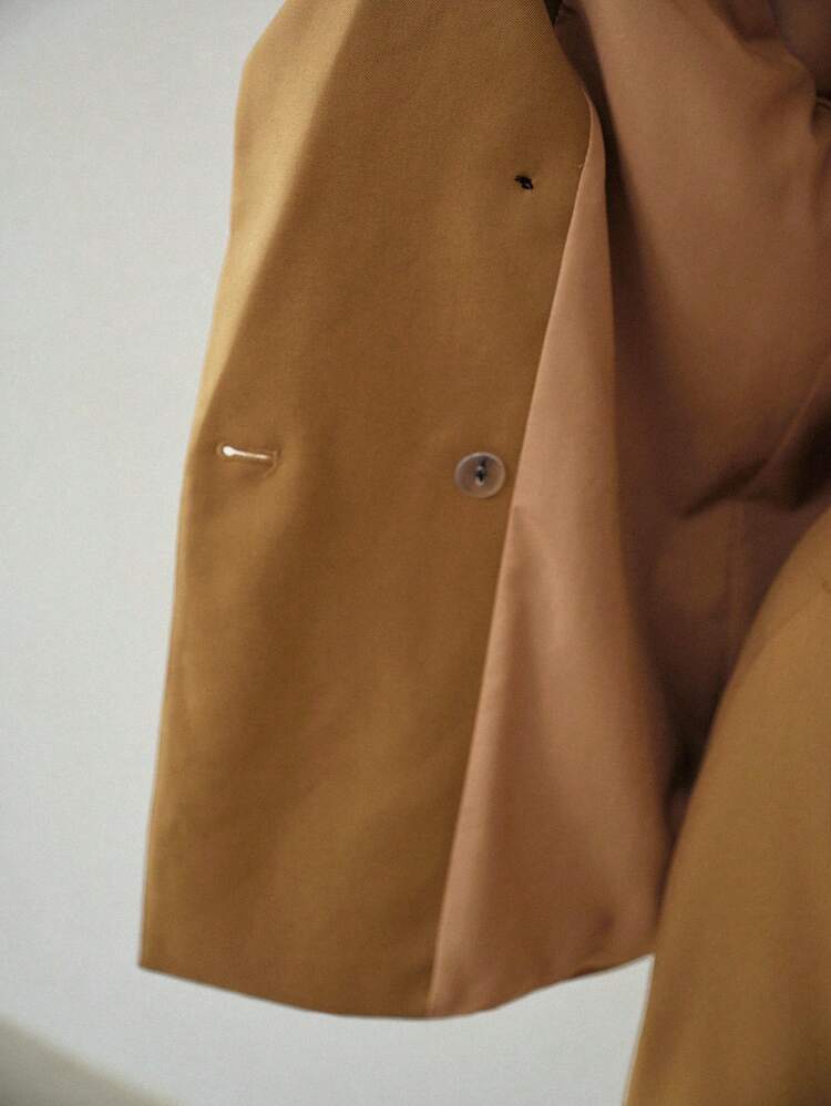 STRAIGHT METAL DECOR DOUBLE BREASTED BLAZER