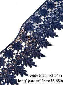 8.5 厘米宽钩针刺绣花边（1/15 码长）– DIY 工艺花边，适用于服装、家居装饰、枕头、桌布、窗帘、床裙、派对装饰、女士连衣裙、裙子和内衣 – 用于缝纫和点缀的柔软装饰花边