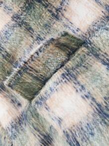 ROMWE MEN Street Life Men's Casual Plaid Overcoat, Autumn/Winter - Multicolor - View 6