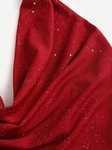SHEIN Sweetro Áo ba lỗ không tay đơn giản hở lưng tối giản dành cho nữ, trang phục thường ngày - Đỏ - Xem 6