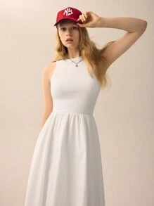 SHEIN Unity 节日连衣裙 白色女士连衣裙 - 白色 - 查看 3