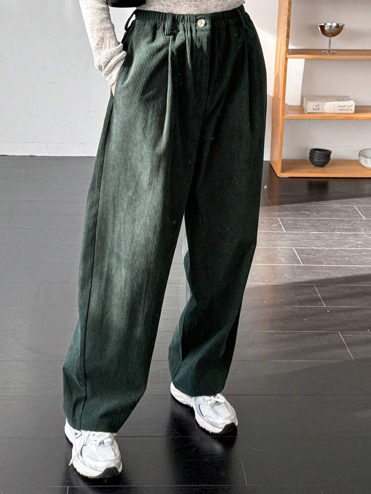 Women's Loose Simple Corduroy Harem Casual Pants,Fall Clothes