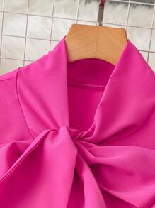 DreamSkyne 优雅大码女式休闲常规衬衫，春季，情人节 - 玫紅色 - 查看 5