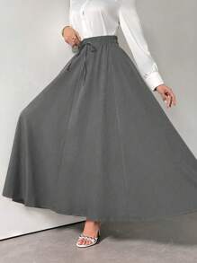 Modelyn Falda de mujer de color liso con cinturón, estilo vintage elegante, perfecta para trabajo, fiesta, boda, uso diario, graduación