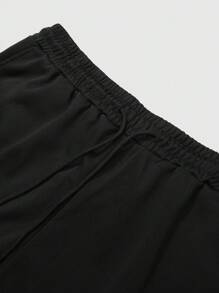 ROMWE MEN Anime Men's T-Shirt Set: Short Sleeve Top And Pants, Minimalist Fashion Casual Everyday Wear - Multicolor - View 3