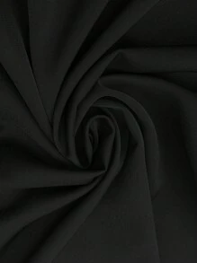 Plus Size Solid V-Neck Pullover Top, Casual Everyday Wear - Black - View 7