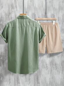 Manfinity RSRT Set maglietta manica corta casual per vacanze da uomo