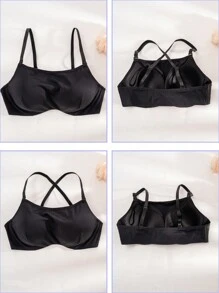 Sujetador con aros de estilo bandeau con copa moldeada de comodidad suave