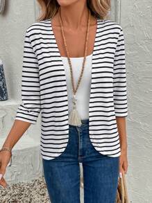 EMERY ROSE Spring Clothes Women Casual Daily Wear Minimalist Fashion Jacket In Fall/Winter - Black - View 7