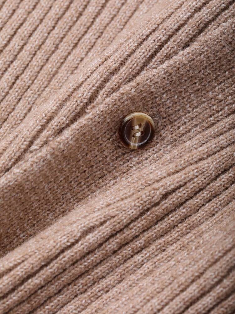 Women's Autumn Open Shoulder Button-Front Casual Sweater,Fall Women Clothes