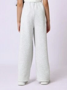 SUMWON Sparkle Wide Leg Jogger Sweatpants Athletic Loungewear Comfortable Casual Pants Weekend Athleisure Fall Winter Gym Exercise Dance