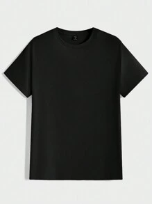 AKNOTIC 男士夏季3入組純色針織休閒短袖T恤，圓領款式 - 藍色 - 查看 5