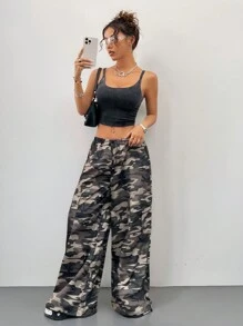 Coolane Women Summer Streetwear Casual Cotton Fitted Tank Tops - Dark Grey - View 5