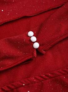 SHEIN Sweetro Áo ba lỗ không tay đơn giản hở lưng tối giản dành cho nữ, trang phục thường ngày - Đỏ - Xem 5