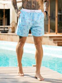 Surfspeed Men's Simple Fashion Casual Beach Shorts, Everyday Wear - Green - View 4