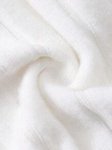 Teen Girl Casual Solid High Neck Ribbed T-Shirt, Winter Top - Multicolor - View 4