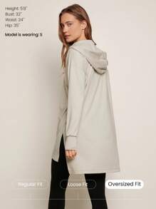 GLOWMODE Cloudknit Soft Oversized Hip Length Adjustable Drawstring Long Sleeve Sweatshirt With Thumbholes Daily Casual Fall