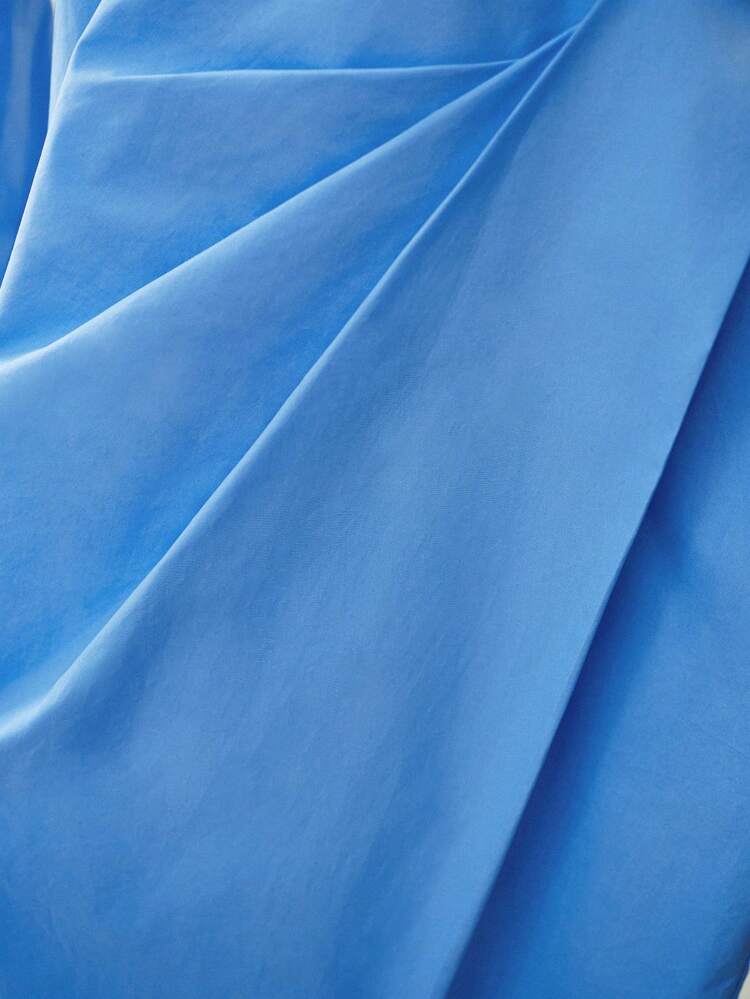 METAL DECOR FOLD PLEATED DRESS