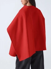 LYSMO 纯色斗篷外套斗篷大衣，休闲秋冬
