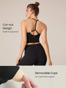 GLOWMODE 31 英寸 FeatherFit™ Fierce Activewear 2 件套背心和喇叭紧身裤套装低冲击瑜伽日常 - 黑色 - 查看 3