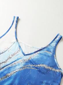 INAWLY Plus Size Women's Fashionable V-Neck Sleeveless Top, Summer Graphic Tees Women Tops - Multicolor - View 5